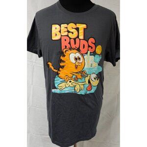 The Garfield Movie Best Buds Odie Baby Garfield Cartoon Graphic XL Gray T-Shirt